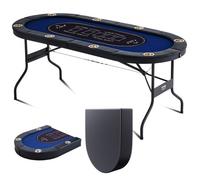 VEVOR - Table de poker ovale pliable pour 8 joueurs, pour Casino, Blackjack, Texa Holdem, 72 pouces