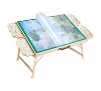 VEVOR Table de Puzzle 1500 Pièces, Planche de Puzzle 86,5 x 63,5 cm, avec Pieds Pliables, 4 Tiroirs et Couverture, Plateau Casse-Tête Portable, Inclinaison Réglable sur 6 Angles, pour Amateurs