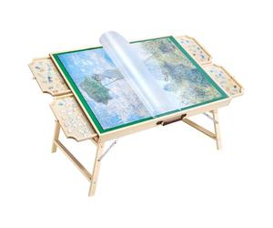VEVOR Table de Puzzle 1500 Pièces, Planche de Puzzle 86,5 x 63,5 cm, avec Pieds Pliables, 4 Tiroirs et Couverture, Plateau Casse-Tête Portable, Inclinaison Réglable sur 6 Angles, pour Amateurs