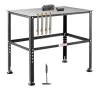 VEVOR Table de Soudure 914,4x609,4 mm Établi de Soudage Robuste Capacité de Charge 363 kg Acier au Carbone, avec Trous de Fixation, Patins Antidérapants, pour Travaux Réparation Assemblage Soudage