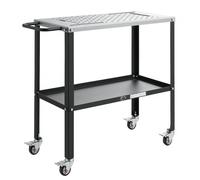 VEVOR Table de Soudure Mobile 91,4x45,7 cm 544 kg Établi de Soudage Perforé pour Atelier Garage, Réparations, en Acier, avec 4 Roulettes Verrouillables, 4 Emplacements à Outils, Trous Fixation 16 mm