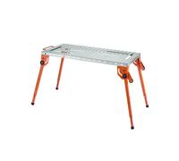 VEVOR Table de Soudure Pliable 533x1118 mm Établi de Soudage Hauteur Réglable 4 Niveaux Capacité de Charge 226 kg en Acier au Carbone Emplacements d'Outils, Trous de Fixation, pour Réparation Soudage