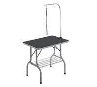 VEVOR Table de Toilettage pour Chien Animaux de Compagnie Pliable 914,4x609,6 mm Charge de 149,7 kg avec 1 Potence 2 Cordes d'Attache Panier de Rangement Table pour Chiens de Taille Moyenne et Petite