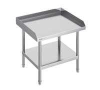 VEVOR Table de Travail en Acier Inoxydable 61 x 71 x 66 cm, Table de Gril pour préparation et de Travail avec étagère de Rangement réglable, pour hôtel, Maison, Cuisine de Restaurant, Argenté
