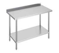 VEVOR Table de Travail Inox Table de Préparation 61x121,9 cm Cuisine Restaurant