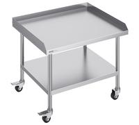 VEVOR Table de Travail en Inox Table de Préparation 76,2x91,4 cm avec 4 Roues