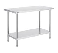 VEVOR Table de Travail Inox Table de Préparation 61x121,9x86,4 cm pour Cuisine