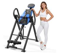 VEVOR Table d'Inversion Réglable, Banc d'Inversion Pliable Charge de 136 kg, Décompression pour Cou Dos Musculation Gym Domicile, Appareil d'Étirement Dorsal, avec Sangle de Limitation Réglable