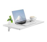 VEVOR Table pliante murale, 120 x 50 cm, bureau flottant avec support en fer, bureau pliable pour petits espaces, bureau à domicile, salle à manger, buanderie, cuisine, bar, blanc
