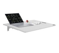 VEVOR Table Pliante Murale - 80 x 50 cm - Support Mural Flottant avec Support en Fer - Bureau Pliable pour Petits espaces, Bureau à Domicile, Salle à Manger, buanderie, Cuisine, Bar - Blanc