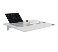 VEVOR Table pliante murale, 800 mm x 600 mm, table à abattant murale, avec support en fer, bureau flottant pour les petits espaces, bureau à domicile, salle à manger, buanderie, cuisine, bar, blanc