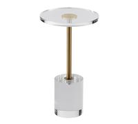 VEVOR Table d'Appoint Ronde 302x543 mm Bout de Canapé en Acrylique Table Basse Charge Maximale 10 kg Table de Chevet Installation Facile pour Affaires à Portée de Main Salon Chambre Balcon Transparent