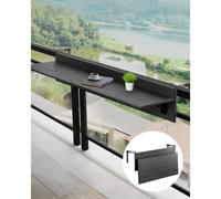 Table Suspendue Balcon-Vevor-800 X 450 X 240 Mm-Table De Bar Pliante Pour Balustrades De Balcon D'extérieur Multicolore