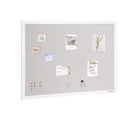 VEVOR Tableau d'affichage mural en liège blanc avec surface en lin 1200 x 900 mm