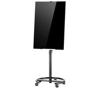 VEVOR Tableau Noir en Verre Effaçable à Sec 888x583 mm Socle Rond 2 Pcs | Tableau Mémo Magnétique Sans Cadre, Mobile avec Support et Roulettes, Marqueurs, Aimants, Effaceur, pour Bureau et Classe