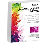 VEVOR Tableau toile (280 x 355 mm) pour peindre, 60 pièces, coton, pour esquisser peinture acrylique et aquarelle à l'huile toile pour professionnels débutants blanc