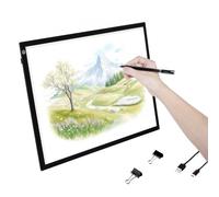 VEVOR Tablette lumineuse LED A3, table lumineuse dessin avec 3 niveaux luminosité réglable, tableau dessin avec câble USB, pour peinture diamant, animation, croquis, pochoir, artistes, traçage, noir