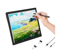 VEVOR Tablette lumineuse LED A4, table lumineuse dessin avec 5 niveaux luminosité réglable, tableau dessin rechargeable pour traçage, pour peinture diamant, animation, croquis, pochoir, artistes, noir