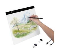 VEVOR Tablette lumineuse dessin portable ultra-mince LED B4 avec câble USB noir