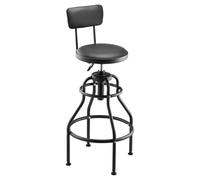VEVOR Tabouret d'Atelier avec Dossier, Tabouret de Mécanicien sur roulettes avec Capacité de Charge Maximale de 136 kg, Siège de Garage Rembourré Pivotant à 360°, Réglable en Hauteur, pour Garage