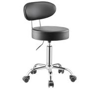 VEVOR Tabouret d'Atelier avec Dossier, Tabouret de Mécanicien sur roulettes Réglable, Capacité de Charge Maximale de 136 kg, Siège Pivotant à 360°, pour Entretien Réparation Automobile Garage, Noir