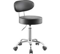 VEVOR Tabouret d'Atelier avec Dossier, Tabouret de Mécanicien sur roulettes Réglable, Capacité de Charge Maximale de 136 kg, Siège Pivotant à 360°, pour Entretien Réparation Automobile Garage, Noir