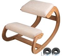 VEVOR Tabouret ergonomique Tabouret réglable Coussin ergonomique Bureau confortable pour la maison Former et soulager le stress Fauteuil ergonomique Tabouret à genoux (Chêne blanc)