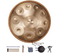 VEVOR Tambour à main instrument de percussion ré mineur 550 mm 10 notes maillet