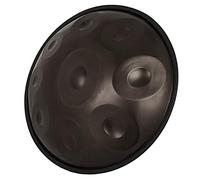 VEVOR Tambour à Main Noir, Tambour à Main Instrument à Percussion D Mineur 9notes, Acier à l'azote avec 1 Support, Idéal pour Spectal Rue Fêtes Rassemblements Entre Amis et Familles