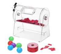 VEVOR Tambour de Loterie Cage de Jeu Bingo en Acrylique 2500 Billets/100 Boules