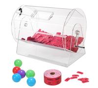 VEVOR Tambour de Tombola Loterie Loto en Acrylique, Cage pour Jeu de Bingo Transparente, Capacité 10000 Billets ou 300 Balles, avec 2 Clés, 565 x 1450 mm, pour Vote Événement Fête Salon Rassemblement