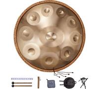 VEVOR Tambour à main instrument de percussion ré mineur 550 mm 10 notes maillet