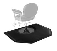 VEVOR Tapis de Chaise de Salon Coiffure, 1225x1505x13 mm, Tapis de Sol Salon Coiffeur Anti-Fatigue pour Base de Chaise Circulaire, Surface en PVC, Facile à Nettoyer, Bords Biseautés Anti-trébuchement