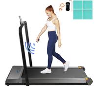 VEVOR Tapis de Marche Electrique 36x112 cm Tapis de Course Electrique Capacité 100 kg Silencieux Motorisé Portable avec Télécommande Affichage Numérique LED avec Barre d'Appui pour Maison Bureau Gym