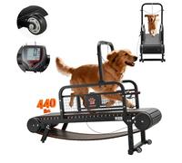 VEVOR Tapis de Course pour Chien Petite et Moyenne Taille Tapis Roulant sans Moteur pour Exercices Intérieur Chiens, Charge Max 199,58 kg, Inclinaison et Résistance Réglables, Frein de Sécurité, Roues