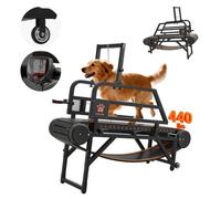 VEVOR Tapis de Course pour Chien Petite et Moyenne Taille Tapis Roulant sans Moteur pour Exercices Intérieur Chiens, Inclinaison Réglable jusqu'à 15 cm, Charge Max 199,58 kg, Frein de Sécurité, Roues