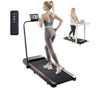 VEVOR Tapis de Course sous Bureau, Tapis de Marche Pliable et Portable, 2,5 HP, Vitesse 1-12 km/h, Capacité de Charge 120 kg, avec Poignée, Télécommande et Écran LED, pour Maison, Bureau, Gym