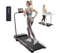 VEVOR Tapis de Course sous Bureau, Tapis de Marche Pliable et Portable, 2,5 HP, Vitesse 1-12 km/h, Capacité de Charge 120 kg, avec Poignée, Télécommande et Écran LED, pour Maison, Bureau, Gym