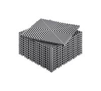 VEVOR Tapis de Drainage emboîtable, 310x310 mm, Dalles de Sol de Drainage modulaire emboîtable, 12 pcs, Coussin de Sol à épisser en PP antidérapant Gris, Tapis de Douche, pour Garage, Jardin, Cuisine