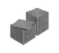VEVOR Tapis de drainage emboîtable, 310x310 mm, dalles de sol de drainage modulaire emboîtable, 40 pcs, coussin de sol à épisser en PP antidérapant gris, tapis de douche, pour garage, jardin, cuisine