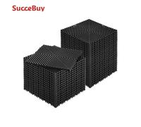 VEVOR Tapis de drainage emboîtable, 310x310 mm, dalles de sol de drainage modulaire emboîtable, 40 pcs, coussin de sol à épisser en PP antidérapant noir, tapis de douche, pour garage, jardin, cuisine