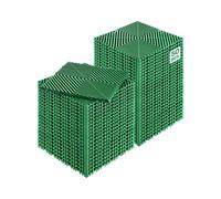 Tapis de Drainage Emboîtable Tapis Dalle de Sol 31x31cm PP Antidérapant 50PCS Vert