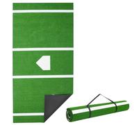 VEVOR Tapis de Frappe de Baseball 366x183 cm, Gazon Synthétique pour Cage de Frappeur Anti-décoloration, Tapis d'Entraînement au Softball avec Marbre, pour Arrière-Cour, Intérieur et Extérieur, Vert