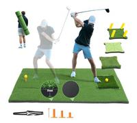 VEVOR Tapis de Frappe de Golf 4-en-1 Gazon Synthétique 152x122 cm Entraînement