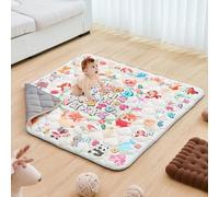 VEVOR Tapis de Jeu pour Bébé, 1,27x1,27 m, Tapis d'Éveil pour Enfants Antidérapant Épais Doux, Tapis d'Activité de Sol Pliable Enroulable, Lavable en Machine, pour Tout-Petits, Nourrissons, Maison