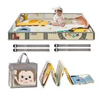 VEVOR Tapis de Jeu pour Bébé, 1,4x1,8 m, Tapis d'Éveil pour Enfants Antidérapant Mousse Monobloc, Tapis de Sol Réversible Pliable, Tapis d'Activité Imperméable avec Sac, pour Tout-Petits, Nourrissons