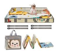 VEVOR Tapis de Jeu pour Bébé, 1,4x1,8 m, Tapis d'Éveil pour Enfants Antidérapant Mousse Monobloc, Tapis de Sol Réversible Pliable, Tapis d'Activité Imperméable avec Sac, pour Tout-Petits, Nourrissons