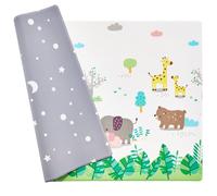 VEVOR Tapis de Jeu pour Bébé, 2,1x1,4 m, Tapis d'Éveil pour Enfants Antidérapant, Tapis de Sol Réversible Enroulable, Tapis d'Activité Imperméable pour Bébés, Tout-petits, Nourrissons, Rampant au Sol