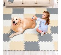 VEVOR Tapis de jeu pour enfants 36 pièces Tapis de jeu avec mousse EVA, 315 x 315 mm Tapis de jeu puzzle avec surface de 36 pieds carrés, tapis pour jeunes enfants s'emboîtant pour salle de jeu Chamea