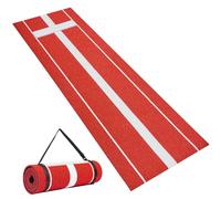 VEVOR Tapis de Lancer Softball 300x91,5 cm, Monticule en Caoutchouc pour Baseball Portable, Gazon Synthétique Anti-décoloration et Support en Mousse Antidérapant, Équipement d'Entraînement Lanceur